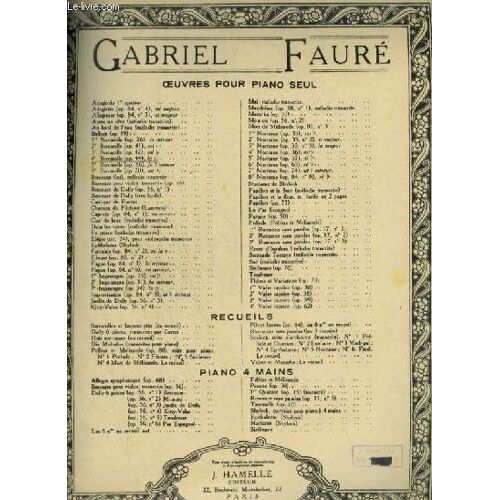 4 Eme Barcarolle - Pour Piano.