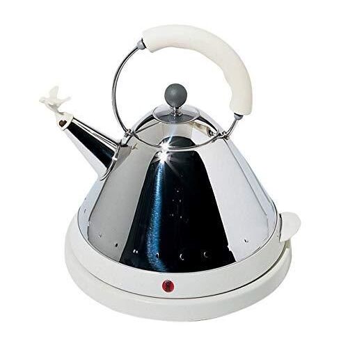 Alessi Bouilloire Electrique Mg32 W Bouilloire Électrique Acier Inoxydable Et Résine Thermoplastique Blanc
