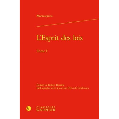 L'esprit Des Lois - Tome 1