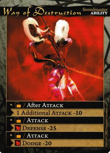 Carte Corunea Role Card Game Way Of Destruction 155 V1 Vo