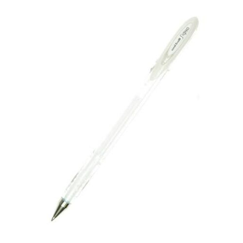 Uni-Ball Lot De 3 Billes Encre Gel Pointe Moyenne Signo Corps Transparent Pastel Blanc