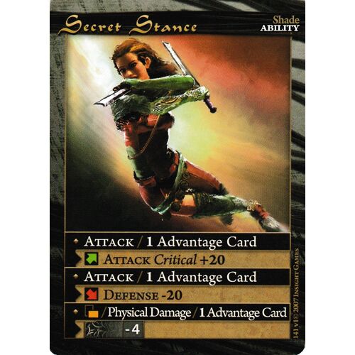 Carte Corunea Role Card Game Secret Stance 141 V1 Vo