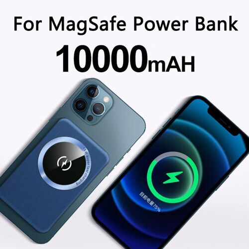 10000mah Magnétique Batterie Externe Sans Fil Pour Magsafe Powerbank 20w Charge Rapide Batterie Externe Pour Iphone12 Pro Max Mini Chargeur