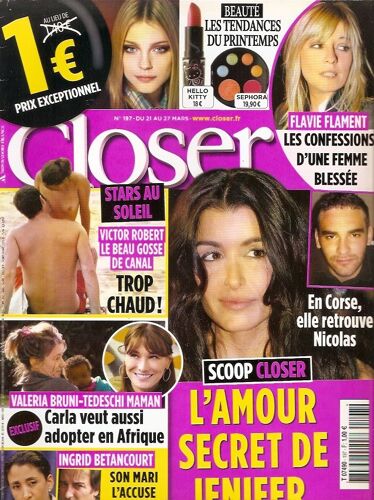 Jenifer Bartoli 1p/ Flavie Flament 1p/ Valeria Bruni Tedeschi 2p/ Melissa Theuriau 1p/ Alain Bashung 1p/ Jamel Debouzze 1p/ Milla Jovovich 2p/ Anne Roumanoff 1/2p/ Amy Macdonald 1p/ 197