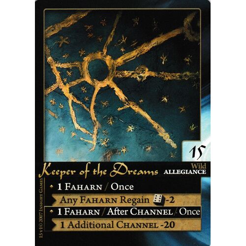 Carte Corunea Role Card Game Keeper Of The Dreams 15v1 Vo