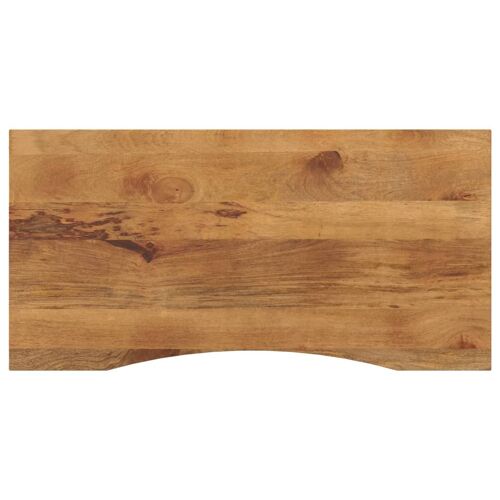 Vidaxl Dessus De Bureau Avec Courbe 110x60x2,5 Cm Manguier Massif Brut