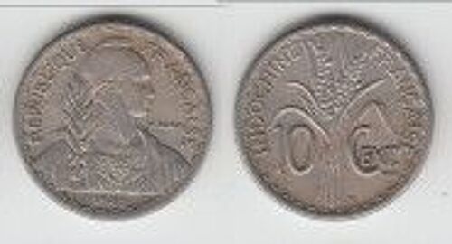 Indochine Française = Pièce De 10 Centimes, Année 1941 , Lettre S ( San Francisco)