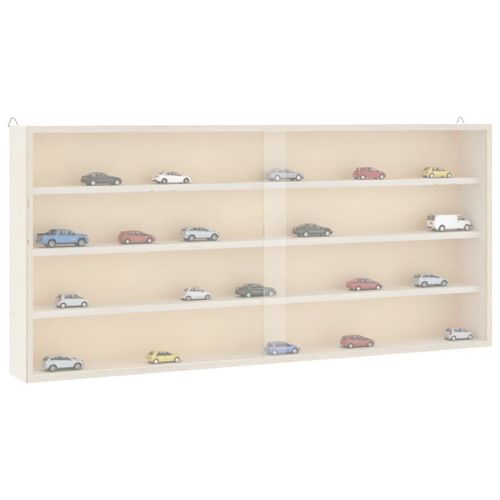 Vidaxl Vitrine De Collection En Bois Avec Portes 80x8,5x37 Cm