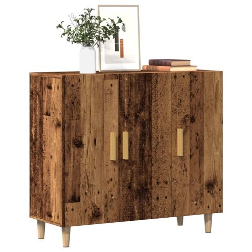 vidaXL Buffet vieux bois 90x34x80 cm bois d'ingénierie