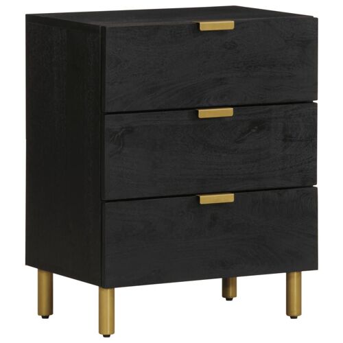 vidaXL Table de chevet noir 50x33x62 cm bois d'ingénierie