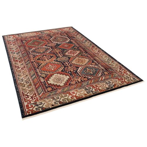 Pergamon Nia Vintage - Tapis De Designer - Rouillé Bordure Terre Cuite 140x200 Cm