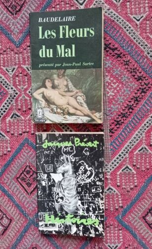 Lot Collector Spécial Poésie : Histoires De Jacques Prévert + Les Fleurs Du Mal De Baudelaire Présenté Par Jean-Paul Sartre. Ed. Livre De Poche 1964 & 1965