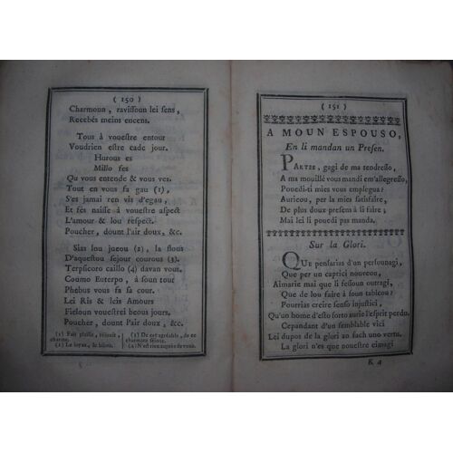 Recuil De Pouesies Provençalos - Marseille 1763