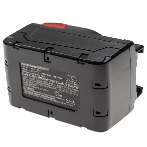 vhbw Batterie remplacement pour AEG / Milwaukee M28 B, MC28 V, M28 BX, M28B, M28BX, MC 28 pour outil électrique (6000 mAh, Li-ion, 28 V)