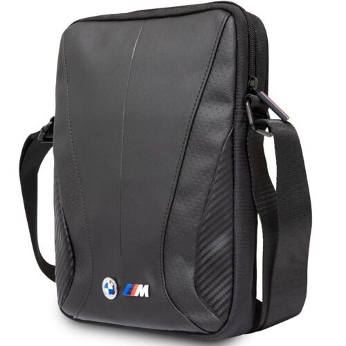 Etui Luxe Bmw Pour Tablette 10 Pouces Eko-Cuir Noir Avec Bandoulière