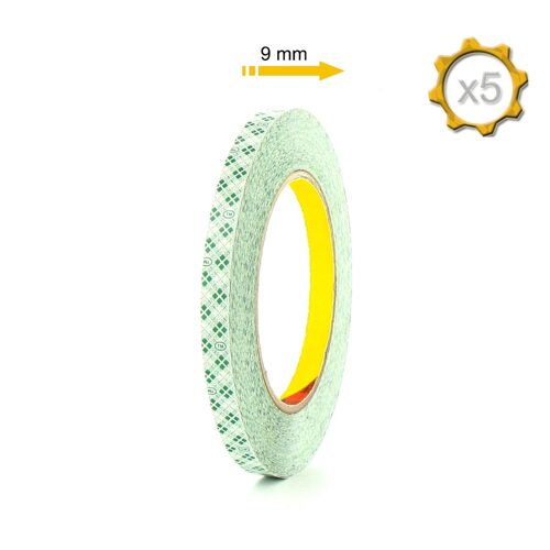 Ruban adhésif transfert 3M double face 465 9mm x 55m x 5