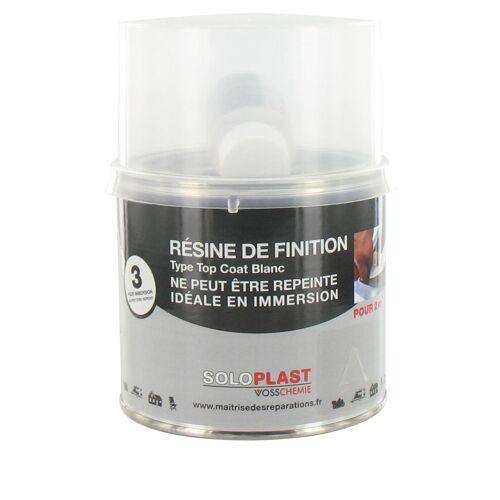Gelcoat de finition Soloplast blanc 500g avec durcisseur