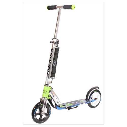 Hudora 14750 Trottinette Aluminium Big Wheel 205 Vert Et Bleu.