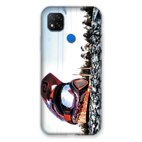 Coque Pour Xiaomi Redmi 9C Moto Casque Cross