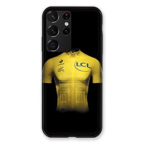 Coque Renforcée Pour Samsung Galaxy S21 Ultra Cyclisme Maillot Jaune