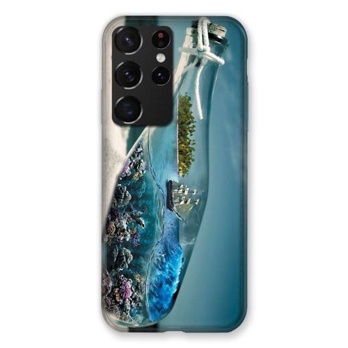 Coque Renforcée Pour Samsung Galaxy S21 Ultra Mer Bouteille