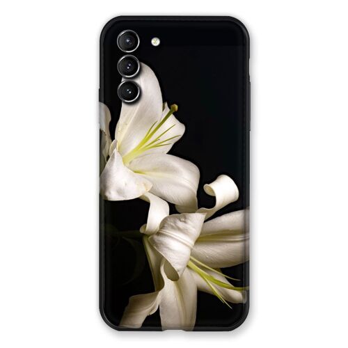Coque Renforcée Pour Samsung Galaxy S21 Plus Fleur Lys Noir