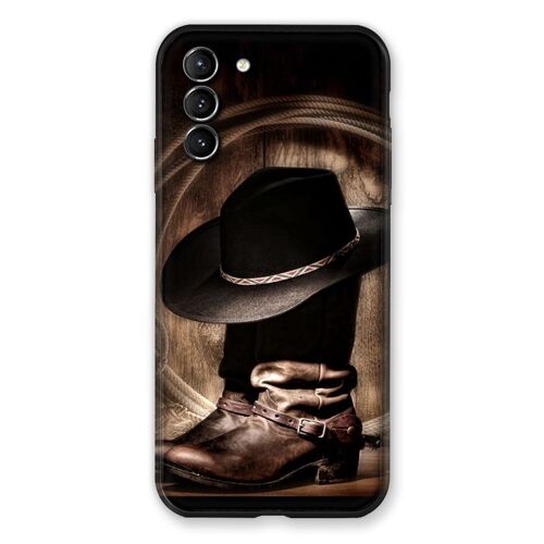 Coque Renforcée Pour Samsung Galaxy S21 Plus Cow Boy Chapeau