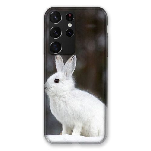 Coque Renforcée Pour Samsung Galaxy S21 Ultra Lapin Blanc