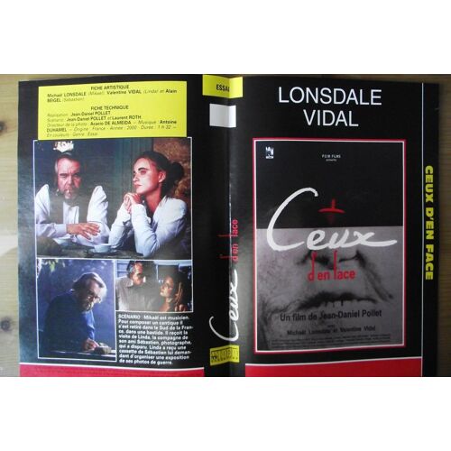 Tv Video Jaquette Du Film Ceux D'en Face.Réalisation:Jean Daniel Pollet Avec Michaël Lonsdale Valentine Vidal Alain Beigel