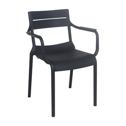 Fauteuil Noir De Terrasse En Plastique