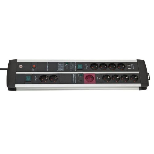 Brennenstuhl Premium-Protect-Line avec parasurtenseur 120.000A, avec chargeur USB, 11 prises, Duo, 3m H05VV-F 1 - 1392000230