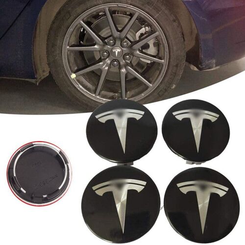 Tesla Model 3 Cache Moyeux, Moyeu De Roue Central, 4 Packs Enjoliveurs, Capuchons De Jante