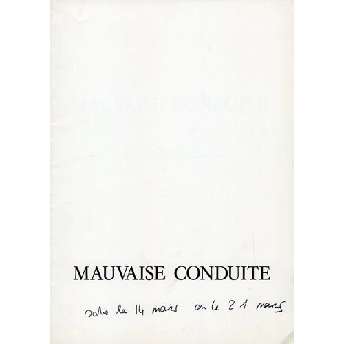 Mauvaise Conduite, Dossier Presse, Lorenzo Monreal, Orlando Jiménez Leal, Jorge Lago, Julio Medina