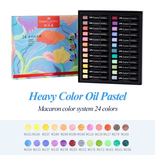 Peinture À L'huile Professionnelle, 36 Couleurs Pastel, Dessin, Pour Débutant, Fournitures De Papeterie Scolaires, Faber-Castell