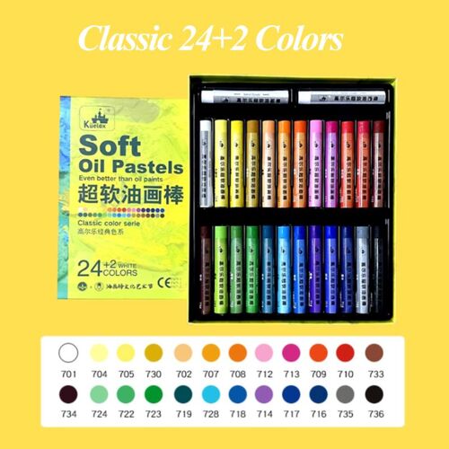 Crayons Professionnels Couleur Pastel À L'huile, Pour Dessin, Peinture, Super Doux, Fournitures De Papeterie Scolaire D'art