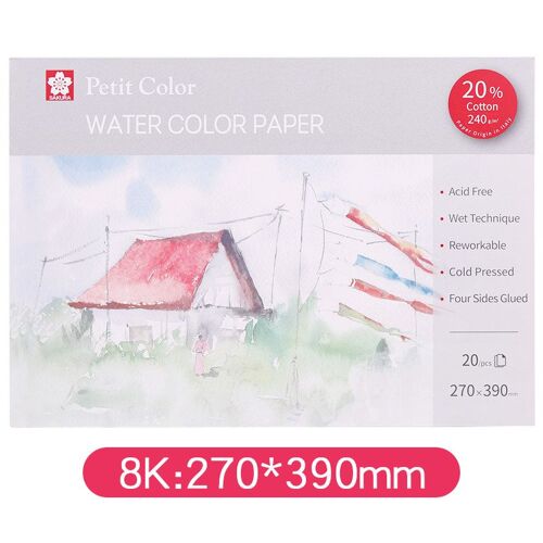 Carnet D'aquarelle 8k, Papier Vierge, Carnet De Croquis, Carnet De Notes Peint À La Main, Journal Intime, Artiste, Papeterie Fournitures Scolaires De Bureau