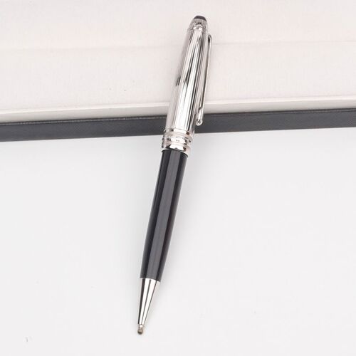 Stylo À Bille De Luxe En Résine Métallique, Argent Or, Clip, Business, Gel, Roller Ball, Papeterie, Cadeau
