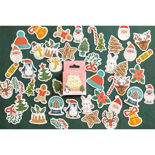 Autocollants S?Ries No?L Scrapbooking, ?Tiquette Mignon Kawaii, En Papier, Décoratif, Pour Journal Intime Planificateur, Papeterie, Diy Bricolage, 1 Bo?Te