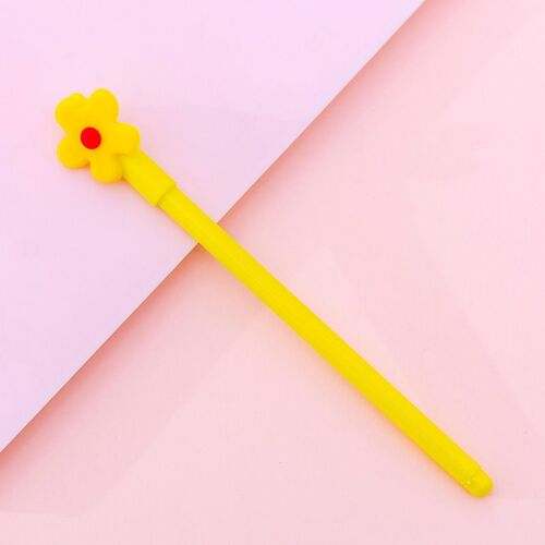 Stylo Gel À Fleurs Roses Pour Fille, 2 Pièces, 0.38mm, Stylo De Signature, Outil D'écriture, Étudiant Coréen, Papeterie De Bureau, Cadeau