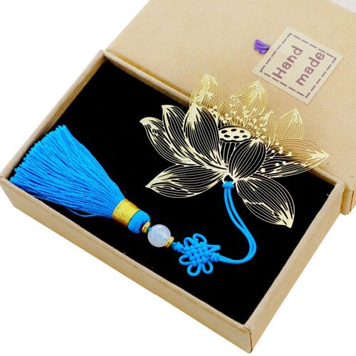 Signet De Style Rétro À Noeud Chinois, Pompon En Métal Lotus Creux En Laiton Pour Livres, Papeterie Fournitures Pour Enseignant Et Étudiant