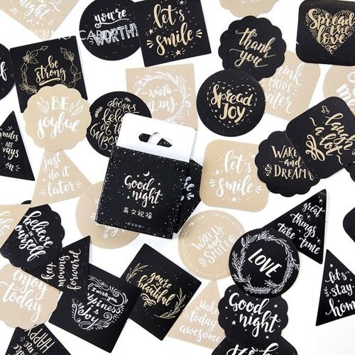 Autocollant En Bo?Te, Papeterie Kawaii Cr?Ative De B?N?Diction Anglaise, Décoration Pour Journal Intime, Scrapbooking, 45 Pi?Ces