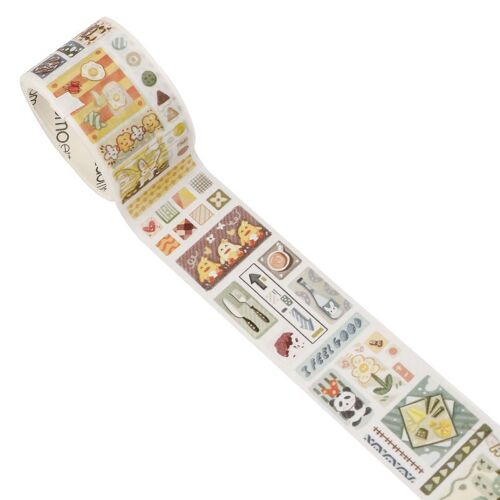 1 Rouleau De Bande Washi Fat Planet 2.0 Series, Personnage Mignon, Scrapbooking, Matériel Décoratif, Bandes De Masquage, Autocollants De Journal