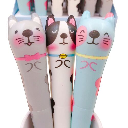Stylo À Gel Décompression Chat Mignon Coloré 1 Pièces, Dessin Animé, Encre Douce Noire, Bureau, École, Écriture Pour Enfants, Fournitures De Papeterie Cadeau