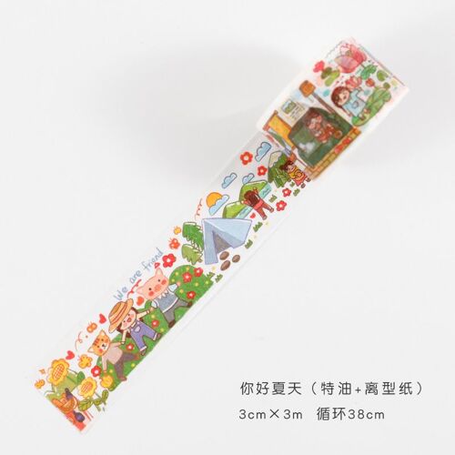 Bande Adhésive Washi Pour Masquage D'huile, Étiquette Scrapbooking Japonaise, Kawaii, Figure Fat Planet, Nourriture, Compte À Main, Diy Bricolage, Décoration, 1 Pièces