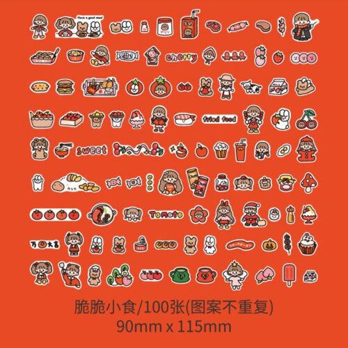 Autocollants Kawaii Pour Scrapbooking, ?Tiquette Scrapbooking, Artisanal, Décoratif, Pour Journal Agenda, Magasin Alimentaire, Papeterie, Diy Bricolage, 100 Pi?Ces/Lot