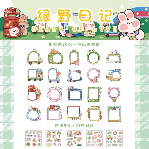 Autocollants Kawaii Pour Scrapbooking, ?Tiquette Scrapbooking, Artisanal, Décoratif, Joyeux Et Doux, Pour Planificateur De Journal Intime, Diy Bricolage, 25 Pi?Ces/Lot