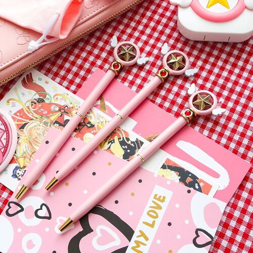 Stylo À Bille Magique, Kawaii, Carte Captor Sakura, Stylo À Bille Pour Personnel, Papeterie Scolaire, Fournitures De Bureau