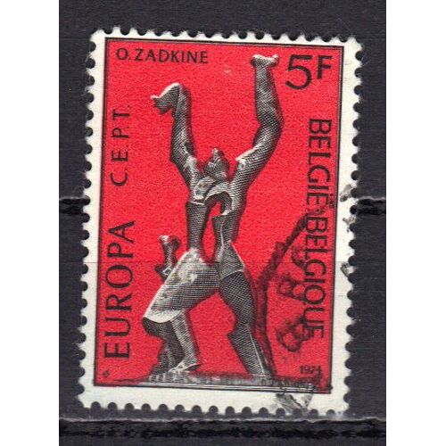 Belgique 1974 Europa : Sculpture : "Mai 1940" Par O. Zadkine - Timbre 5 F. Oblitéré