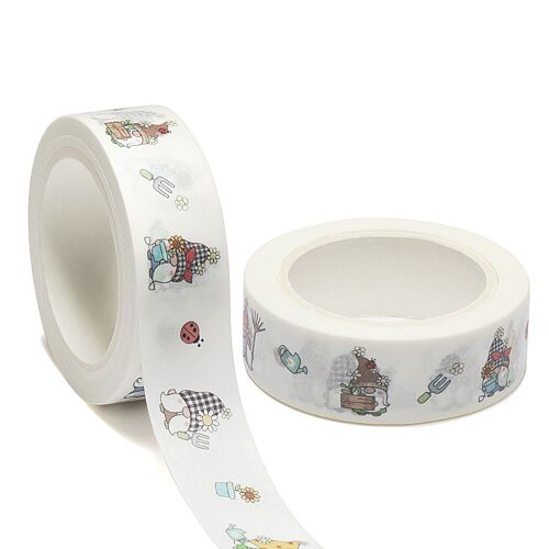 Bande Adhésive Washi Pour Scrapbooking, 15mm X 10m, 1 Pièce, Bande Adhésive Pour Dessin, Bannière, Plante, Jardin, Printemps, Catoon, Papeterie