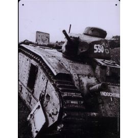 Plaque Metal Laquée Brillante Tank Robert Hurt Collections